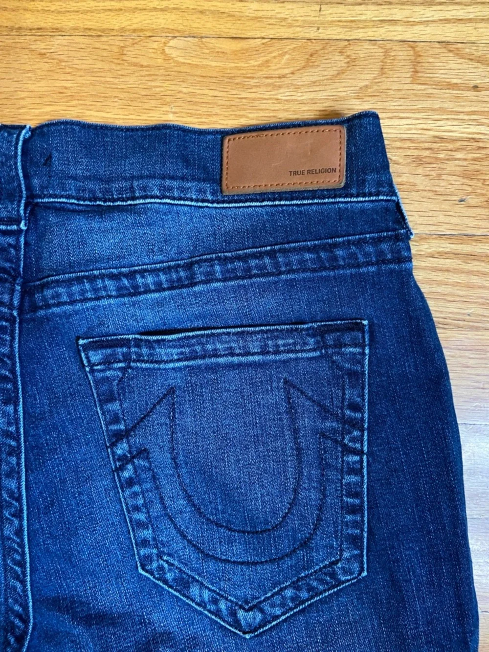 True Religion Men's Dark Blue Denim Shorts